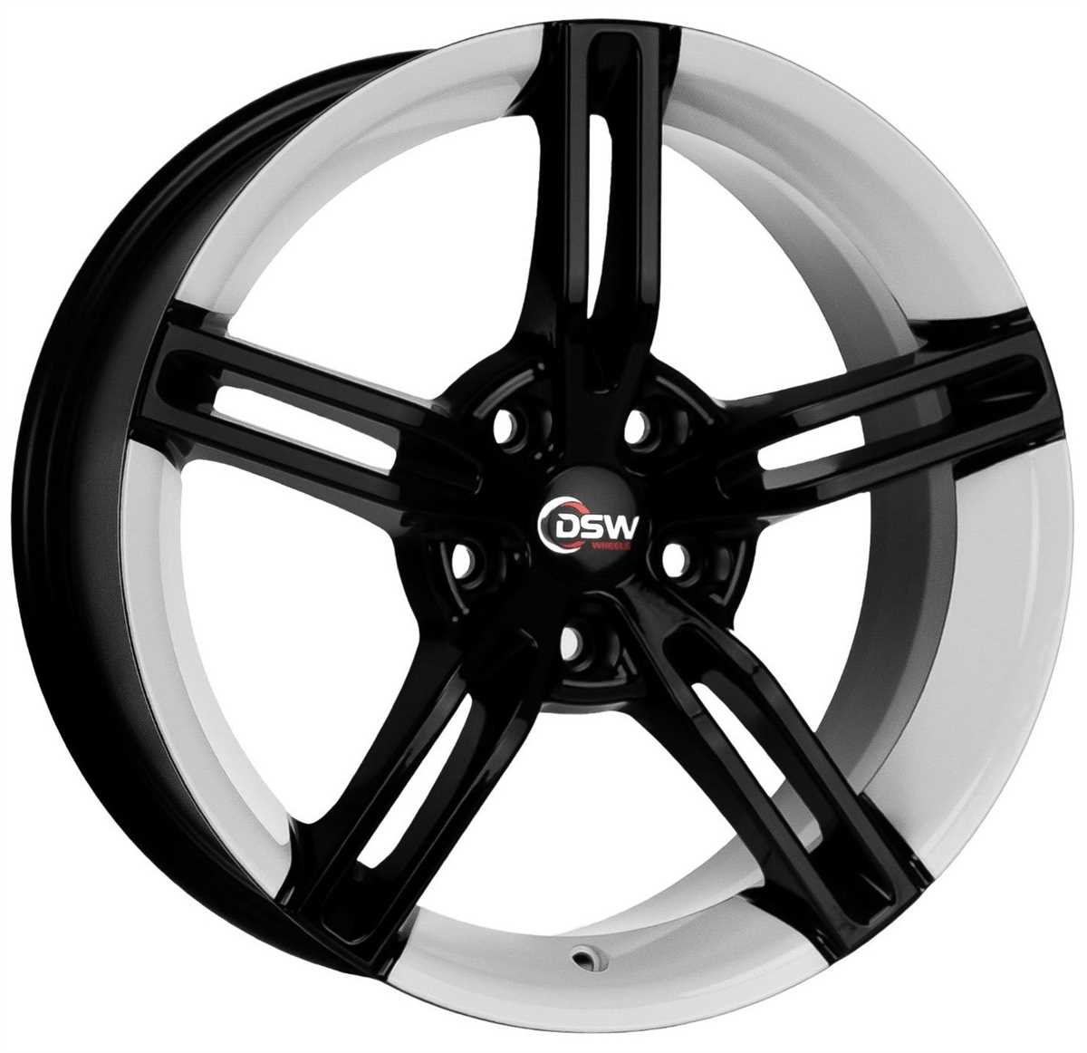5X100 7.5X17 RC-1186 ET35 57.1 BLACK/WHITE 1